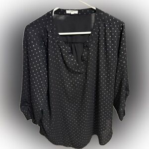 Maurices Black Diamond-Print Tunic Top